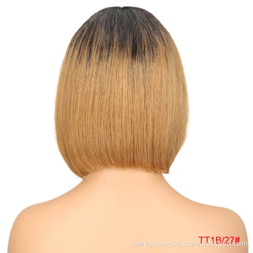 Rebecca  Hair Brazilian Straight Human Hair Wigs Short Bob Wigs For Women Can Show Your Own Hairline Super Natural